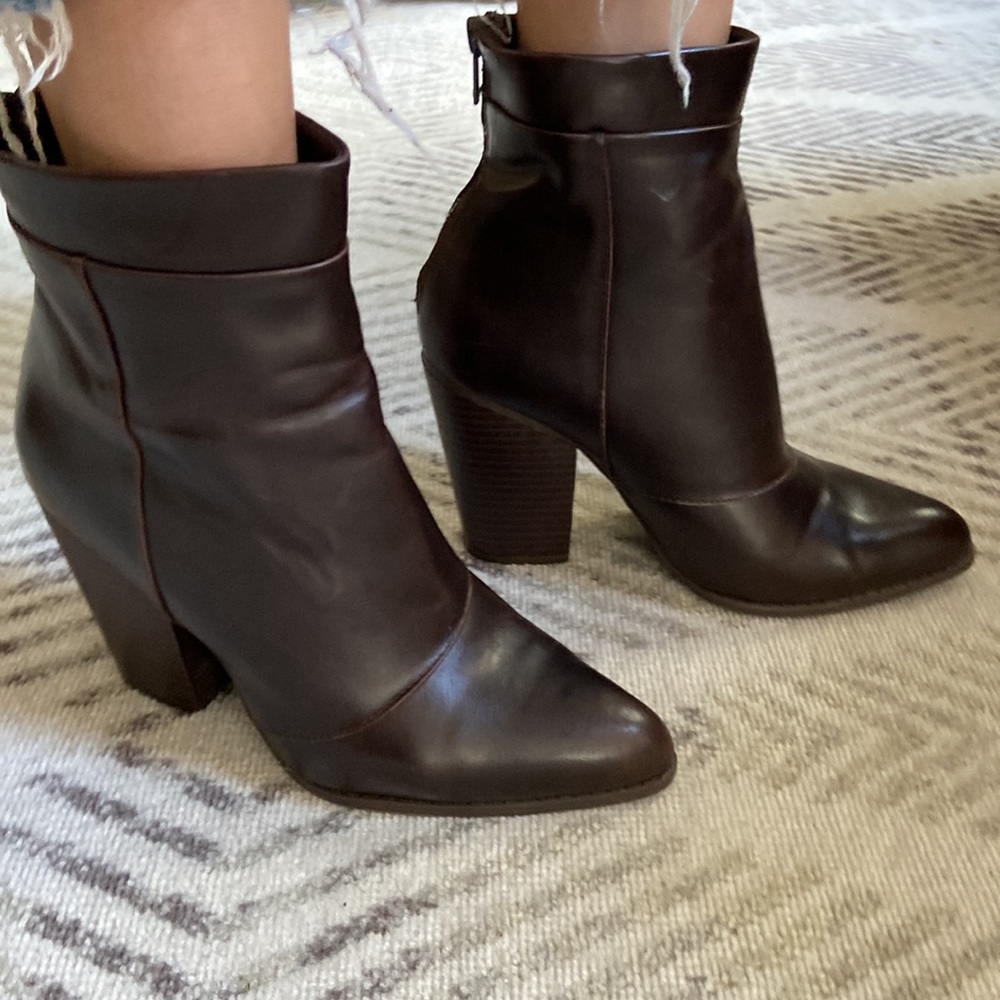 High Heel Brown Booties - Picture 7 of 7